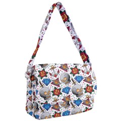 Full Color Flash Tattoo Patterns Courier Bag by Amaryn4rt