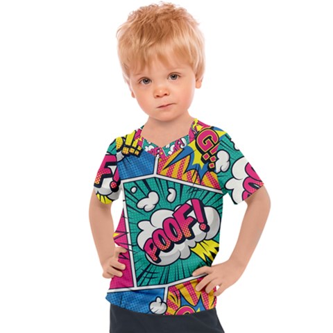 Comic Colorful Seamless Pattern Kids  Sports Tee by Amaryn4rt