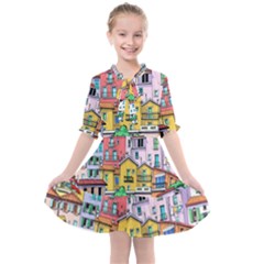 Menton Old Town France Kids  All Frills Chiffon Dress by Amaryn4rt