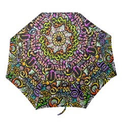 Graffiti Word Seamless Pattern Folding Umbrellas by Amaryn4rt