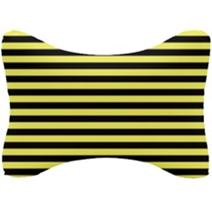 Wasp Stripes Pattern, Yellow And Black Lines, Bug Themed Seat Head Rest Cushion by Casemiro