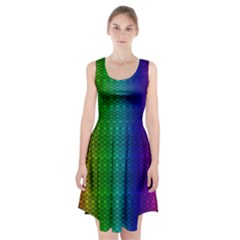 Rainbow Colored Scales Pattern, Full Color Palette, Fish Like Racerback Midi Dress by Casemiro