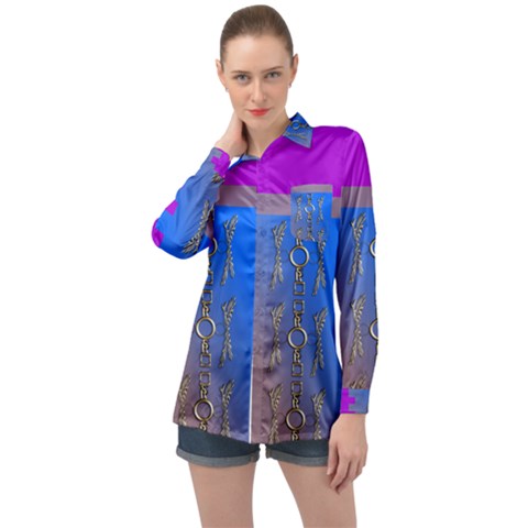 Serippy Long Sleeve Satin Shirt by SERIPPY