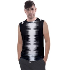 Black And White Noise, Sound Equalizer Pattern Men s Regular Tank Top by Casemiro