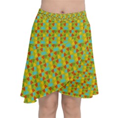 Lemon And Yellow Chiffon Wrap Front Skirt by Sparkle