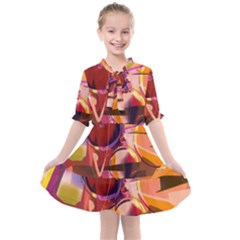 Fractured Colours Kids  All Frills Chiffon Dress by helendesigns