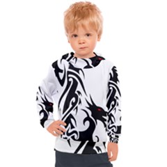 Black Dragon Animal Kids  Hooded Pullover by HermanTelo