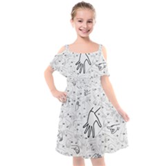 Hands Reference Art Drawing Kids  Cut Out Shoulders Chiffon Dress by Mariart