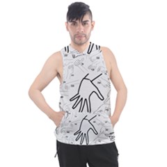 Hands Reference Art Drawing Men s Sleeveless Hoodie by Mariart