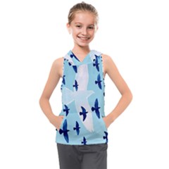 Illustrations Birds Flying Kids  Sleeveless Hoodie by HermanTelo