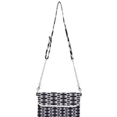 Black And White Triangles Mini Crossbody Handbag by Sparkle