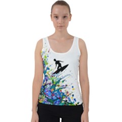 Nature Surfing Velvet Tank Top by Sparkle