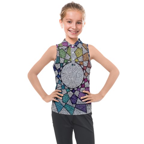 Wirldrawing Kids  Sleeveless Polo Tee by Sparkle