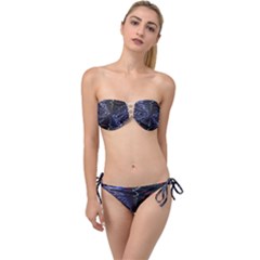 Digital Room Twist Bandeau Bikini Set by Sparkle