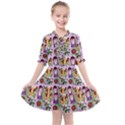 Purple Glasses Girl Pattern Lilac Kids  All Frills Chiffon Dress View1