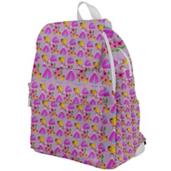 Girl With Hood Cape Heart Lemon Pattern Lilac Top Flap Backpack by snowwhitegirl