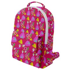 Girl With Hood Cape Heart Lemon Pattern Pink Flap Pocket Backpack (small) by snowwhitegirl