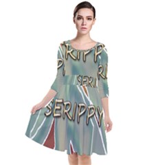 Sherellerippya15 Quarter Sleeve Waist Band Dress by SERIPPY