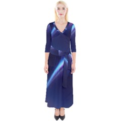 Light Fleeting Man s Sky Magic Quarter Sleeve Wrap Maxi Dress by Mariart