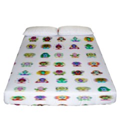 All The Aliens Teeny Fitted Sheet (king Size) by ArtByAng