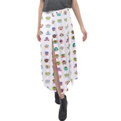 All The Aliens Teeny Velour Split Maxi Skirt by ArtByAng