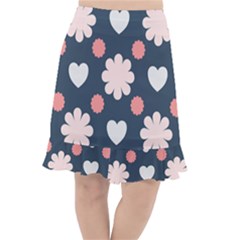 Flowers And Hearts  Fishtail Chiffon Skirt by MooMoosMumma