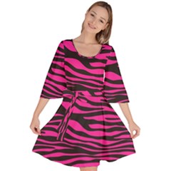 Pink Zebra Velour Kimono Dress by Angelandspot