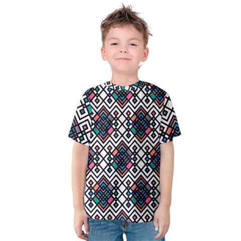 Boho Geometric Kids  Cotton Tee by tmsartbazaar