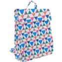 Multicolor Triangle Flap Top Backpack View2