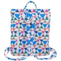 Multicolor Triangle Flap Top Backpack View3