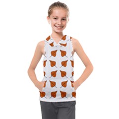 Fallen Leaves Autumn Kids  Sleeveless Hoodie by HermanTelo