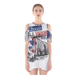 Choose To Be Tough & Chill Shoulder Cutout One Piece Dress by Bigfootshirtshop