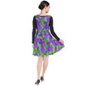 Purple and Green Camouflage Plunge Pinafore Dress View2