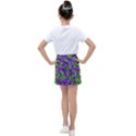 Purple and Green Camouflage Kids  Tennis Skirt View2