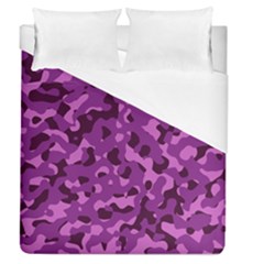 Dark Purple Camouflage Pattern Duvet Cover (queen Size) by SpinnyChairDesigns