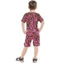 Pink and Brown Camouflage Kids  Tee and Shorts Set View2