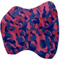 Blue and Pink Camouflage Pattern Velour Head Support Cushion View4