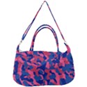 Blue and Pink Camouflage Pattern Removal Strap Handbag View2