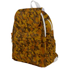 Brown And Orange Camouflage Top Flap Backpack by SpinnyChairDesigns