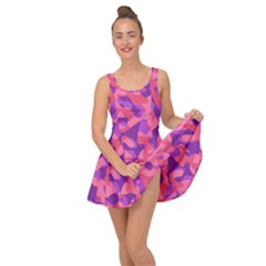 Pink And Purple Camouflage Inside Out Casual Dress by SpinnyChairDesigns