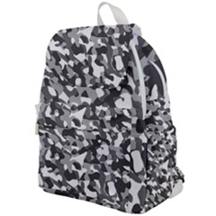 Grey And White Camouflage Pattern Top Flap Backpack by SpinnyChairDesigns