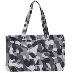 Grey And White Camouflage Pattern Canvas Work Bag by SpinnyChairDesigns