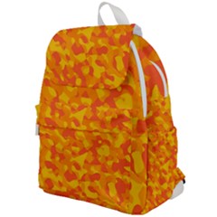 Orange And Yellow Camouflage Pattern Top Flap Backpack by SpinnyChairDesigns