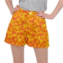 Orange and Yellow Camouflage Pattern Ripstop Shorts View1