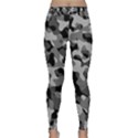 Grey and Black Camouflage Pattern Classic Yoga Leggings View1