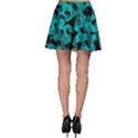 Black and Teal Camouflage Pattern Skater Skirt View2