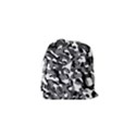 Black and White Camouflage Pattern Drawstring Pouch (XS) View2