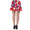 Red White Blue Camouflage Pattern Skater Skirt View2