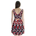 Black Red White Camouflage Pattern Split Back Mini Dress  View2