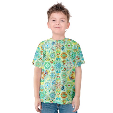 Bright Mosaic Kids  Cotton Tee by ibelieveimages